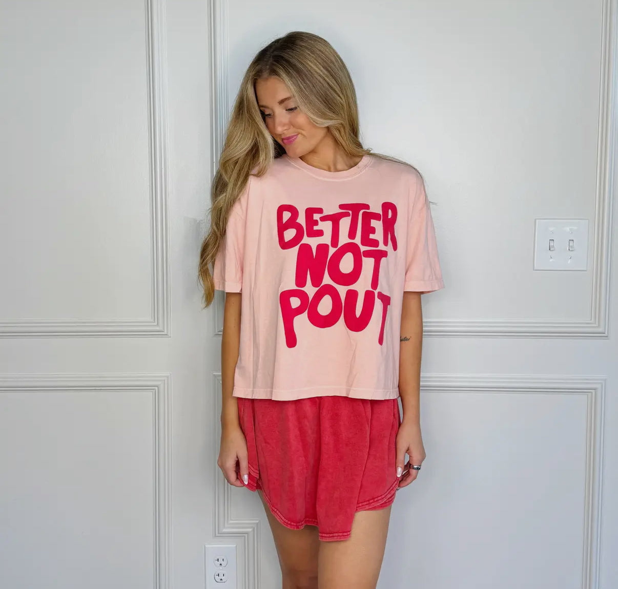 Better Not Pout Crop Tee