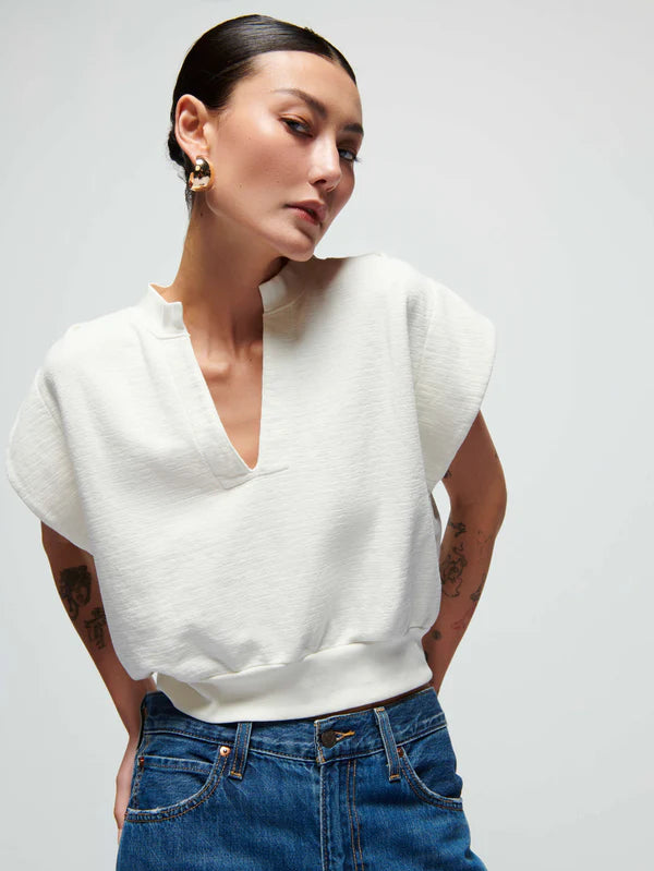 Lenon Crewneck Sweatshirt in Porcelain