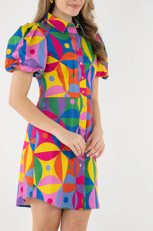 Britt Dress in Floral Prism