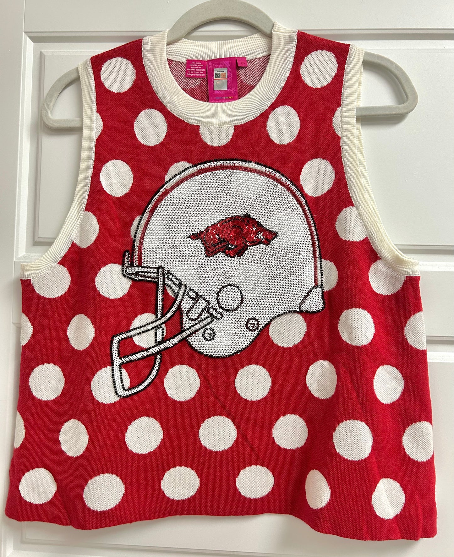 Arkansas Polka Dot Helmet Knit Tank
