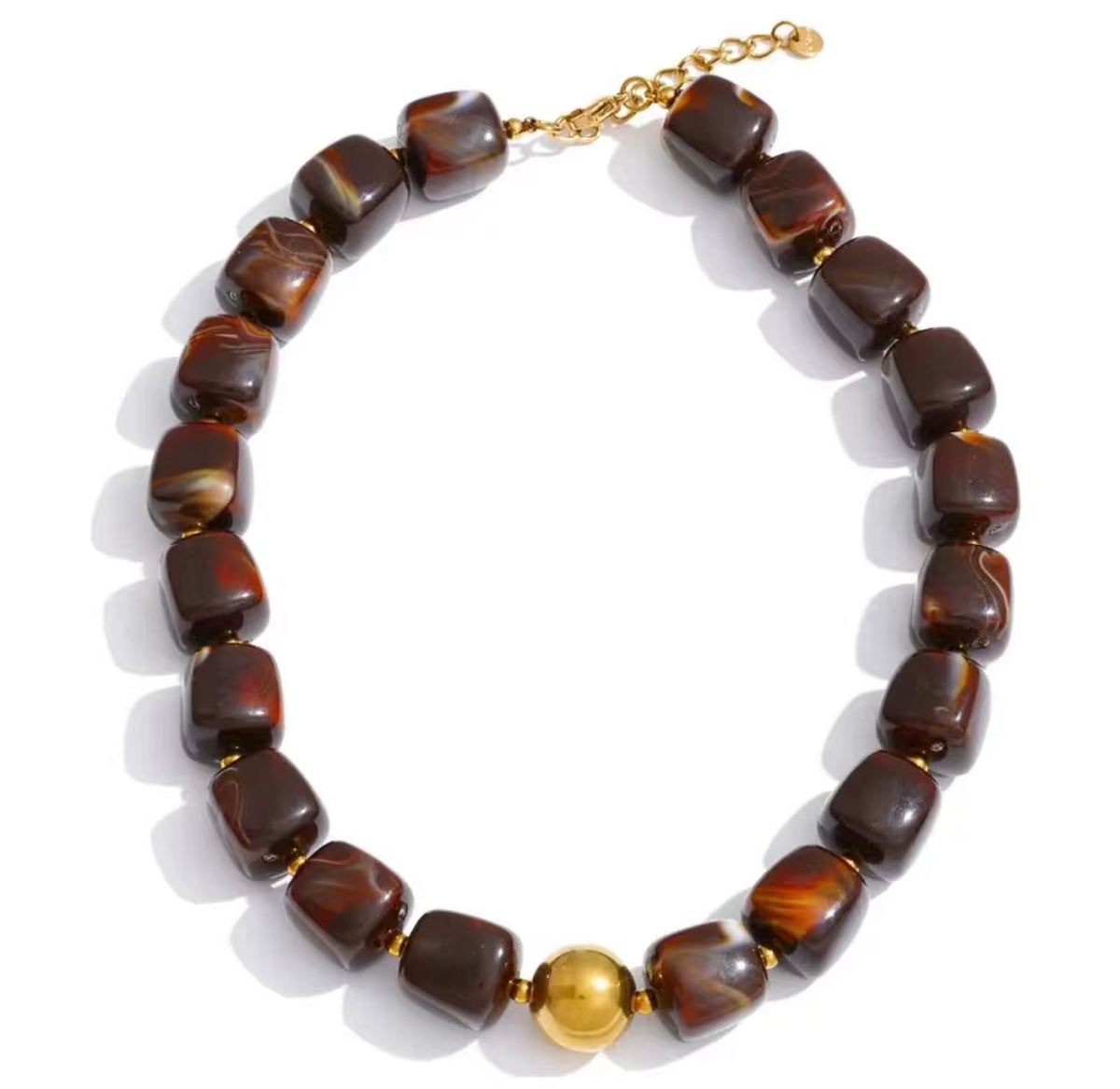 Coffee Beaded Necklace