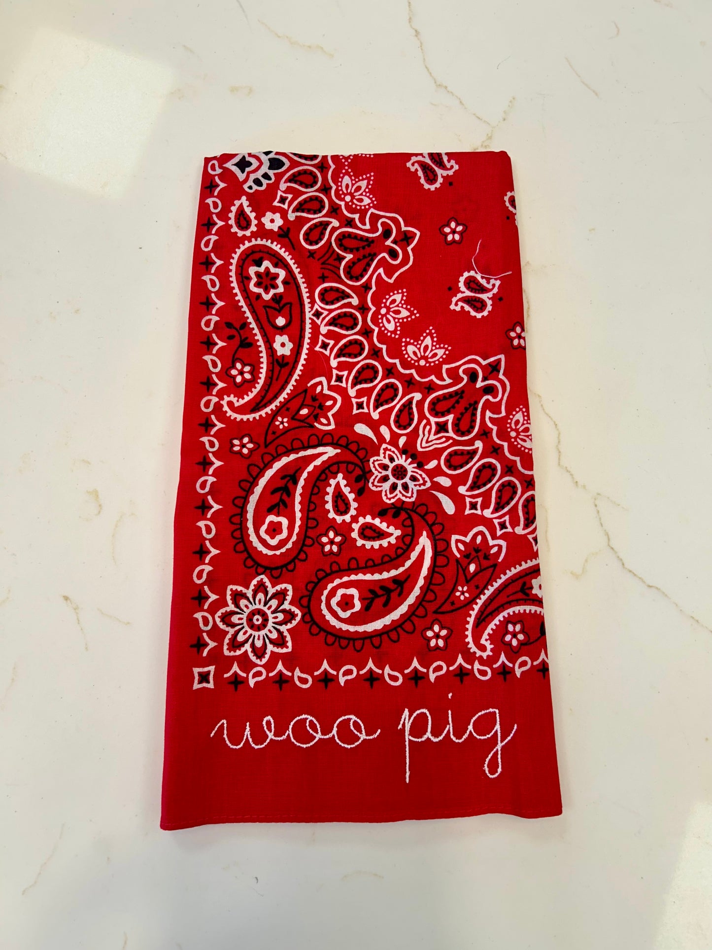 Woo Pig Red Bandana