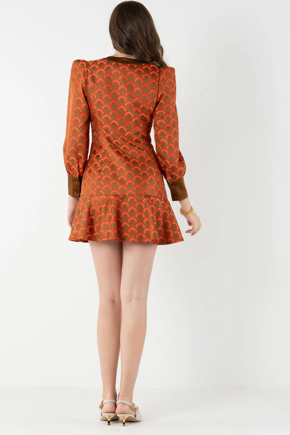 Jenny Dress in Tangerine Mod