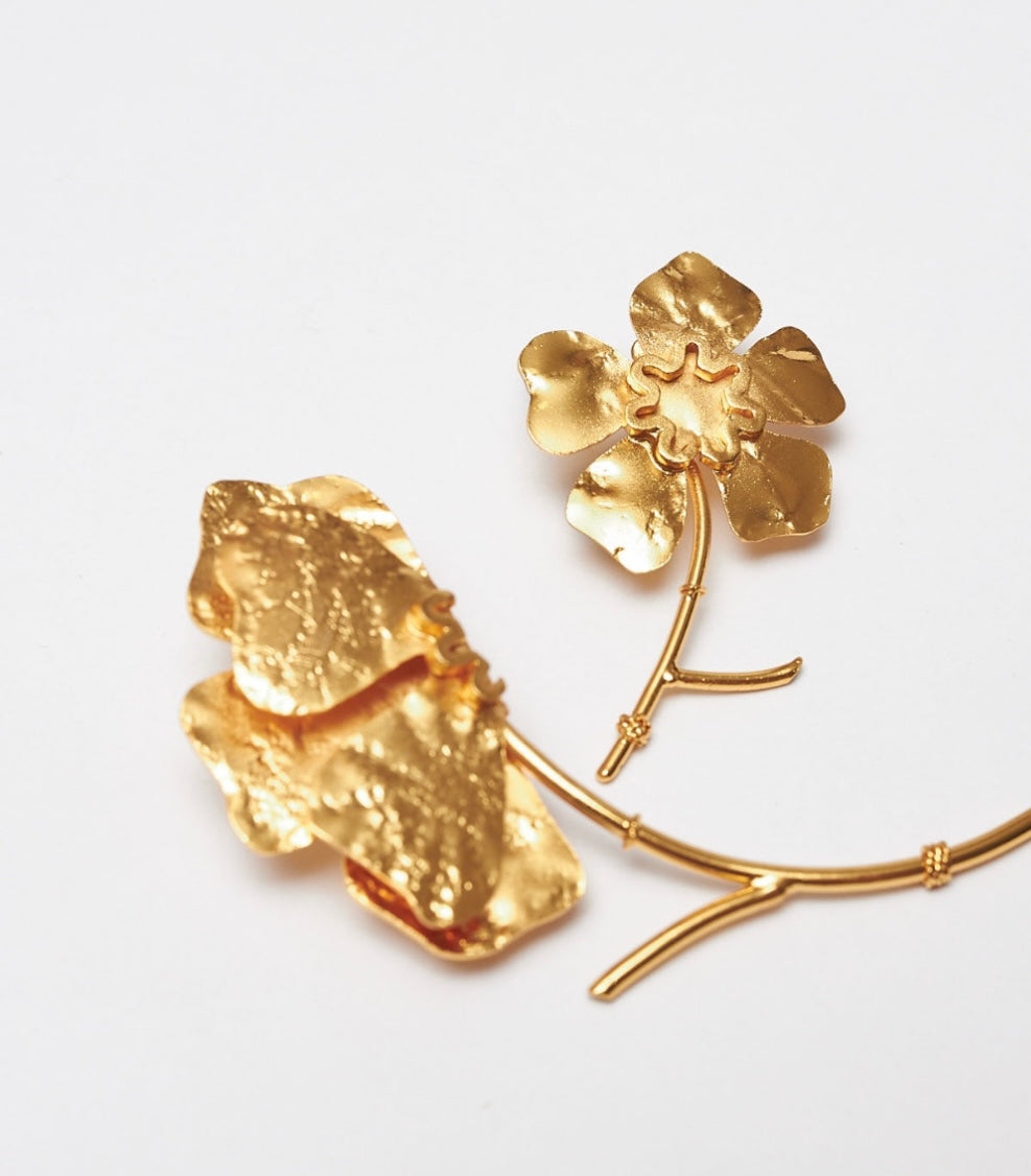 FINAL SALE Asymetrical Aurora Earring in Gold