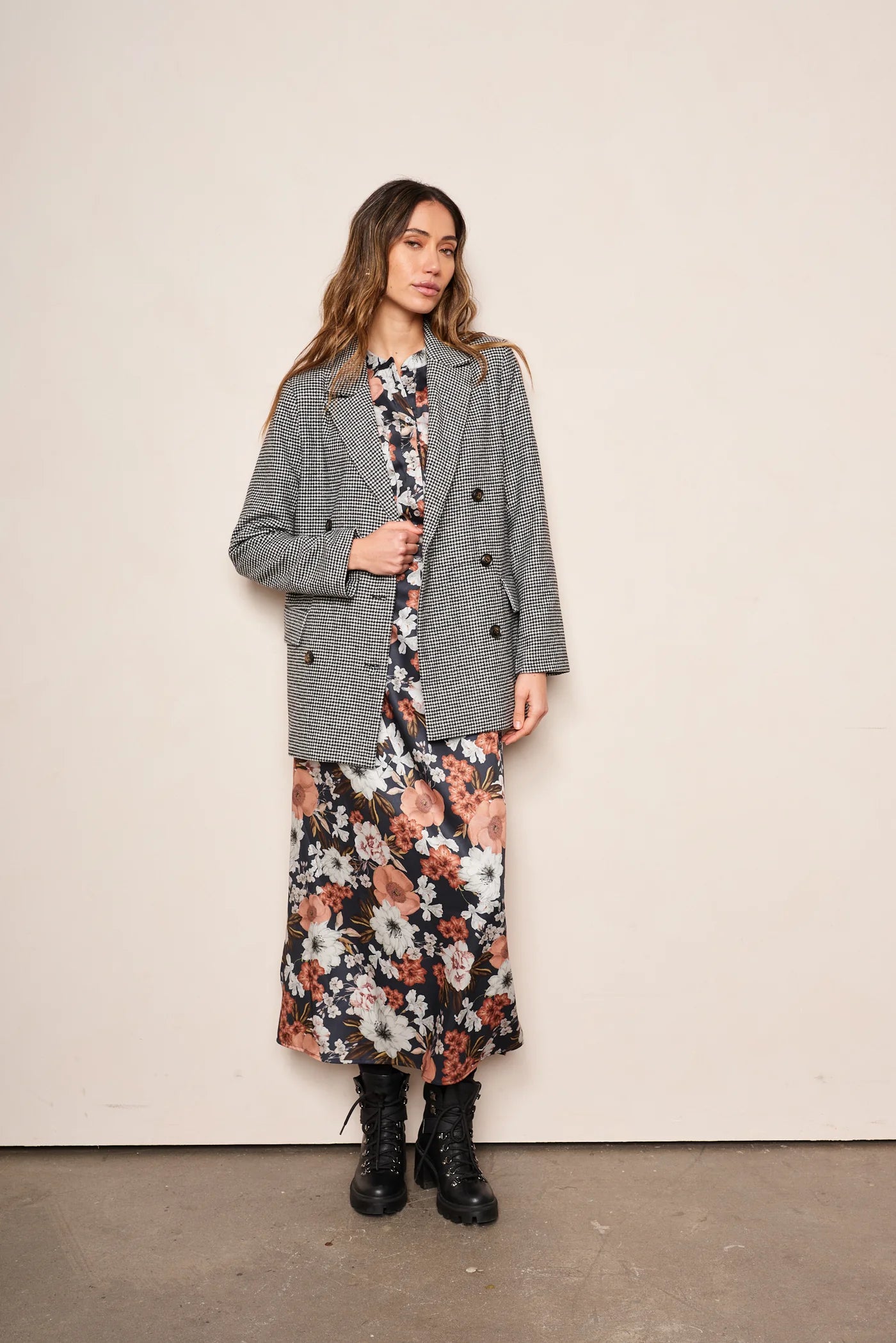 FINAL SALE Anthony Jacket in Black/White Herring