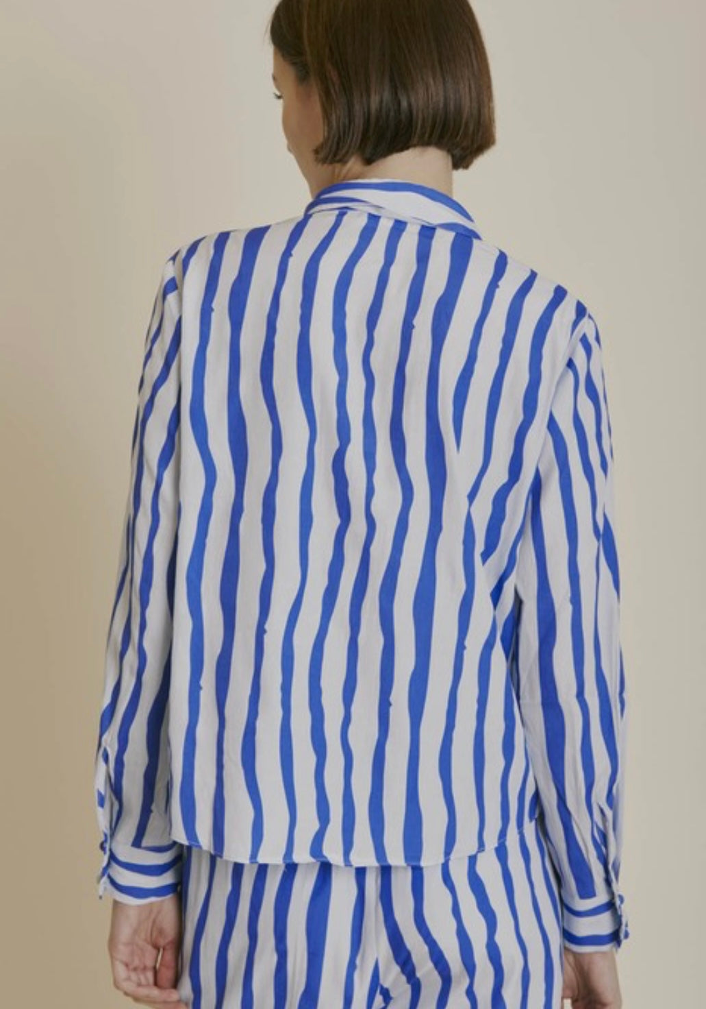 WaterColor Stripe Shirt in Sky