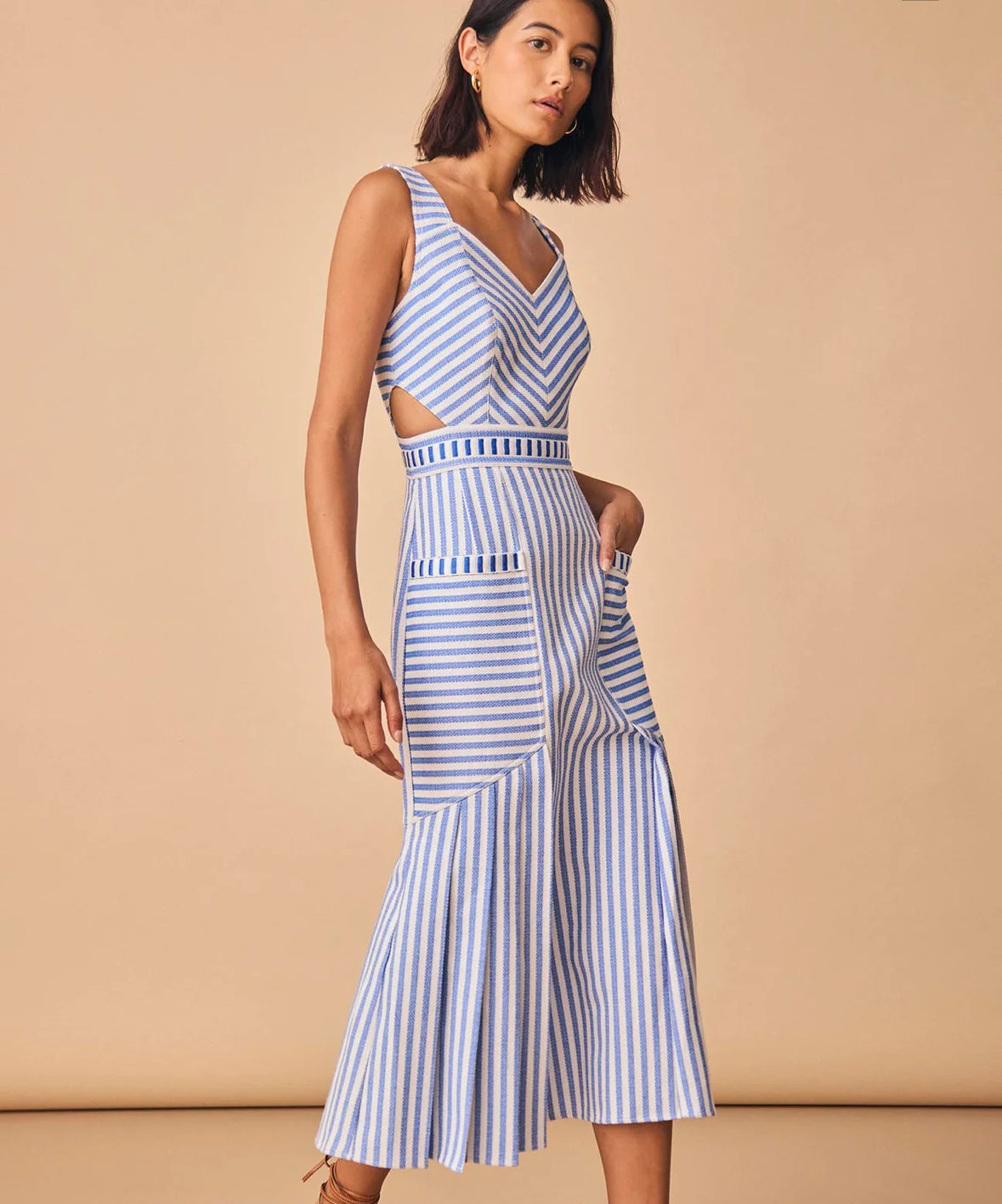 Presley Dress in Coastal Stripe
