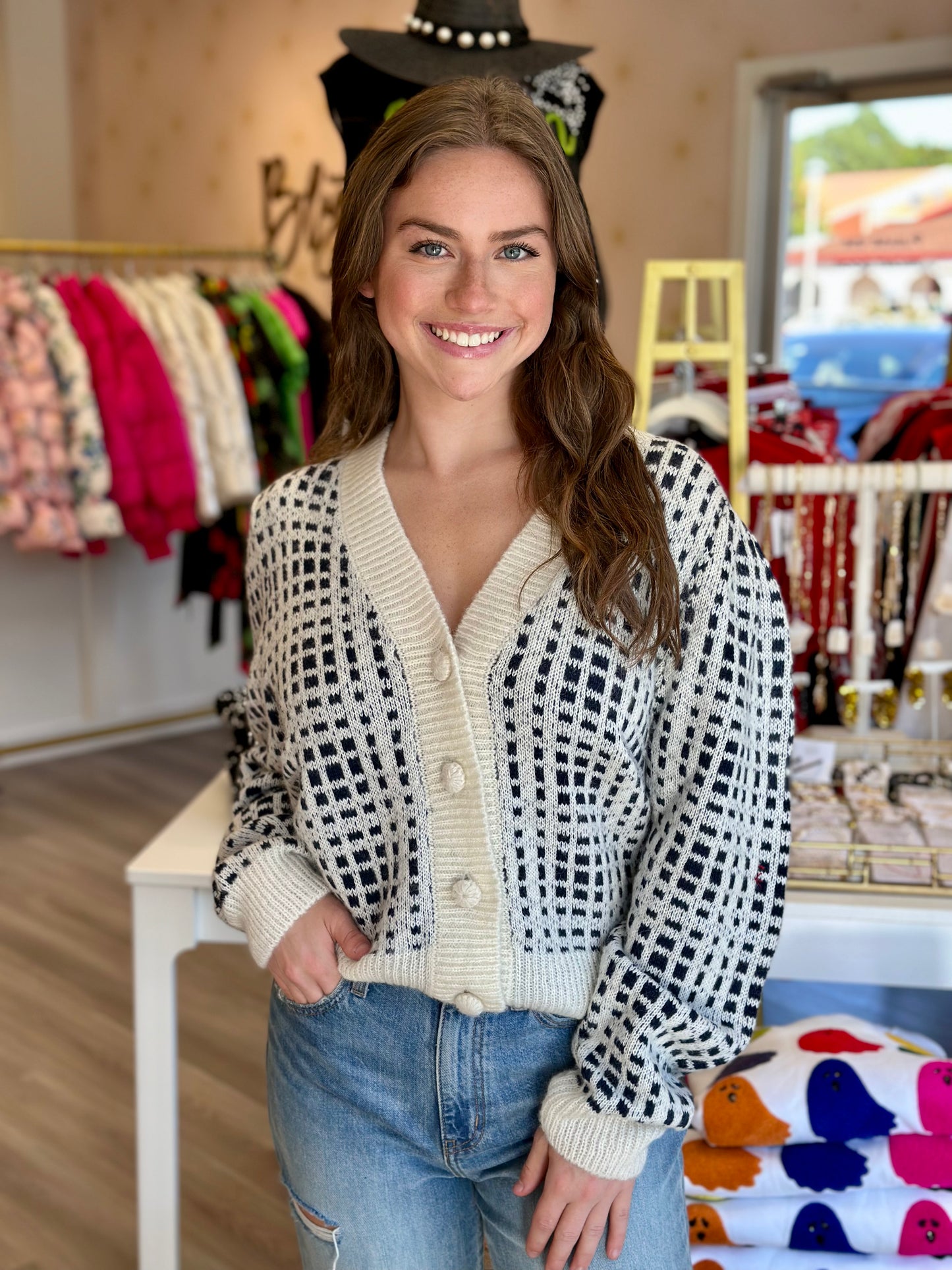 Inez Femme Cardigan Prep School