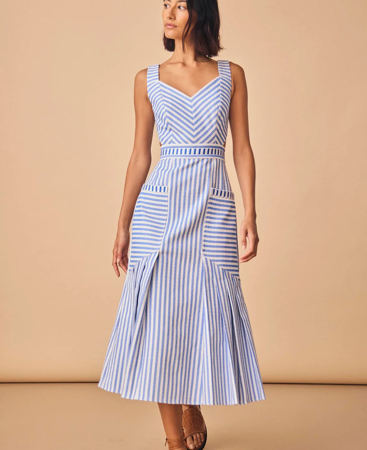 Presley Dress in Coastal Stripe
