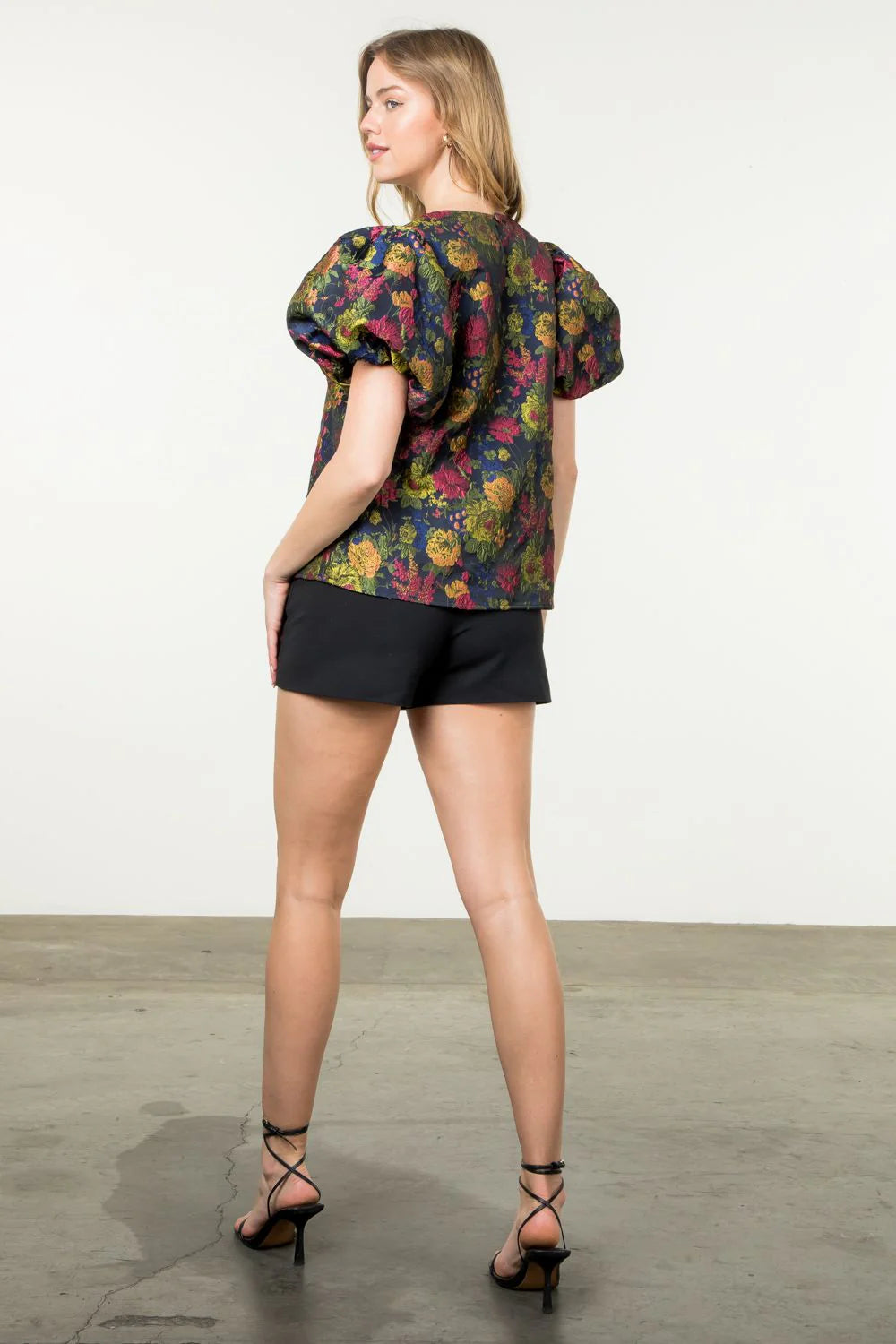 FINAL SALE Puff Sleeve Textured Detail Top