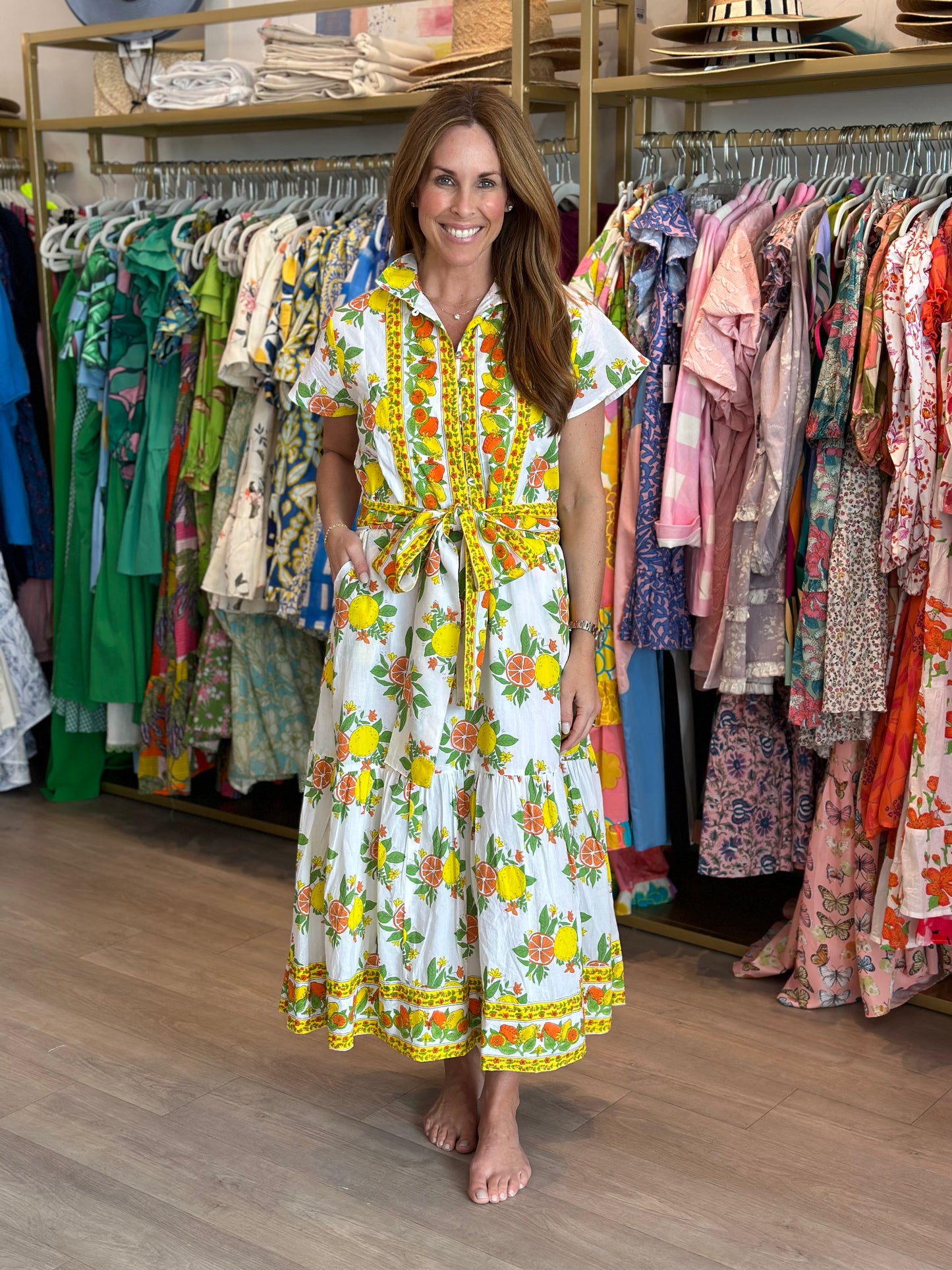 Folly Long Dress in Zesty