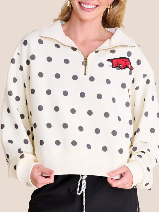 Recruit Polka Dot Arkansas Quarter Zip