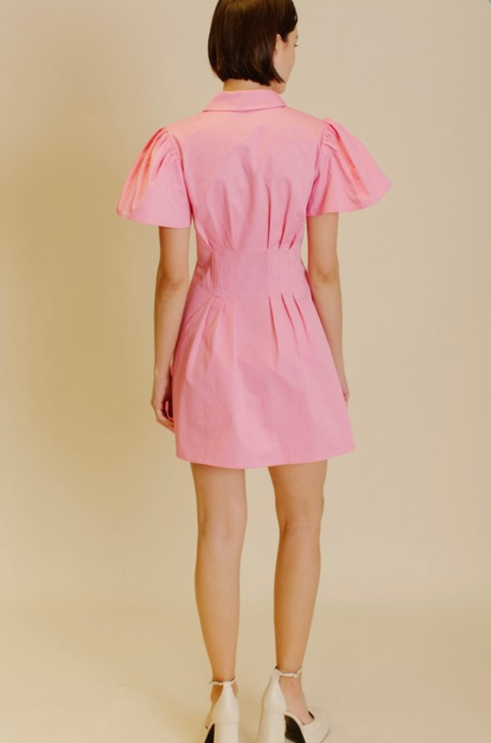 Pink Mini Dress w/Zipper.