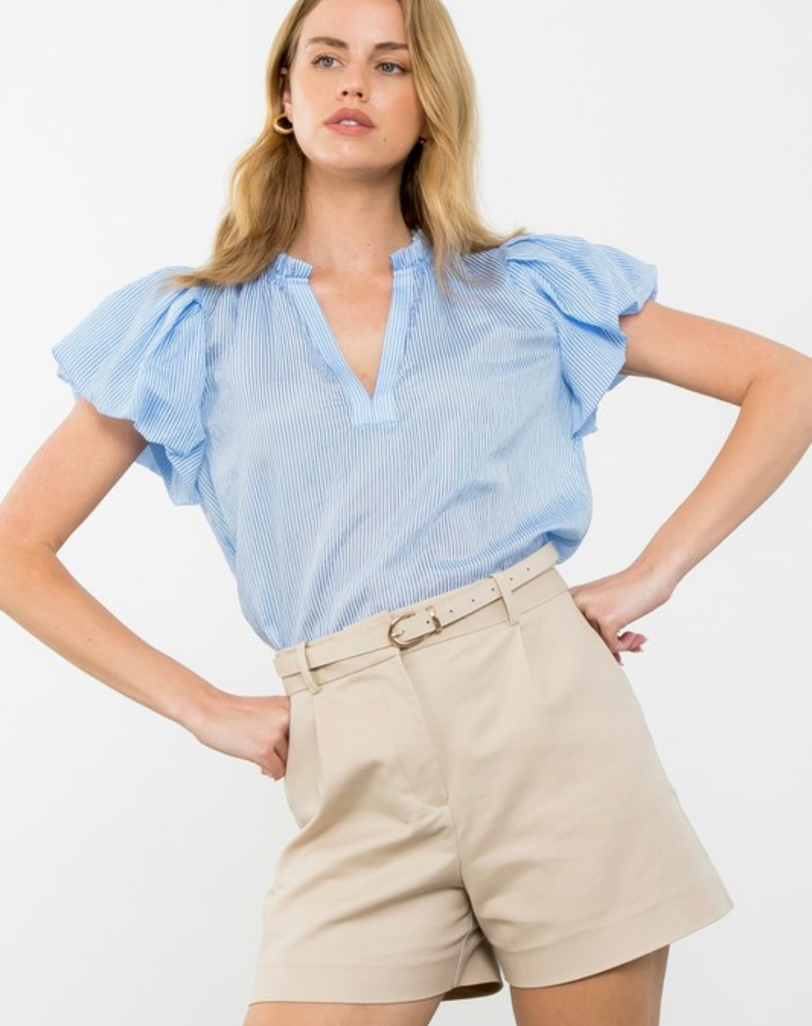 Eden Top in Blue Stripes