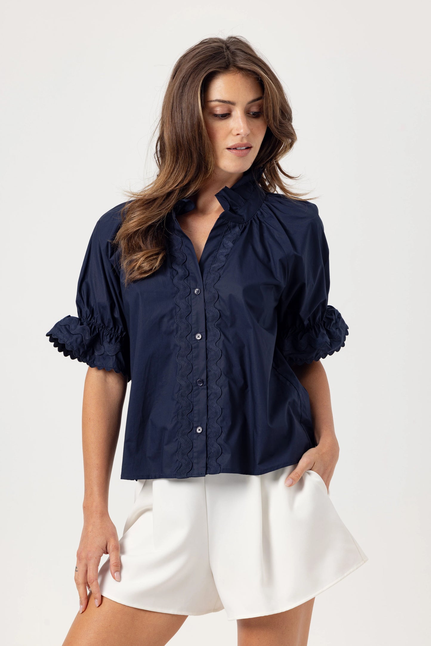 Hazel Shirt in Navy