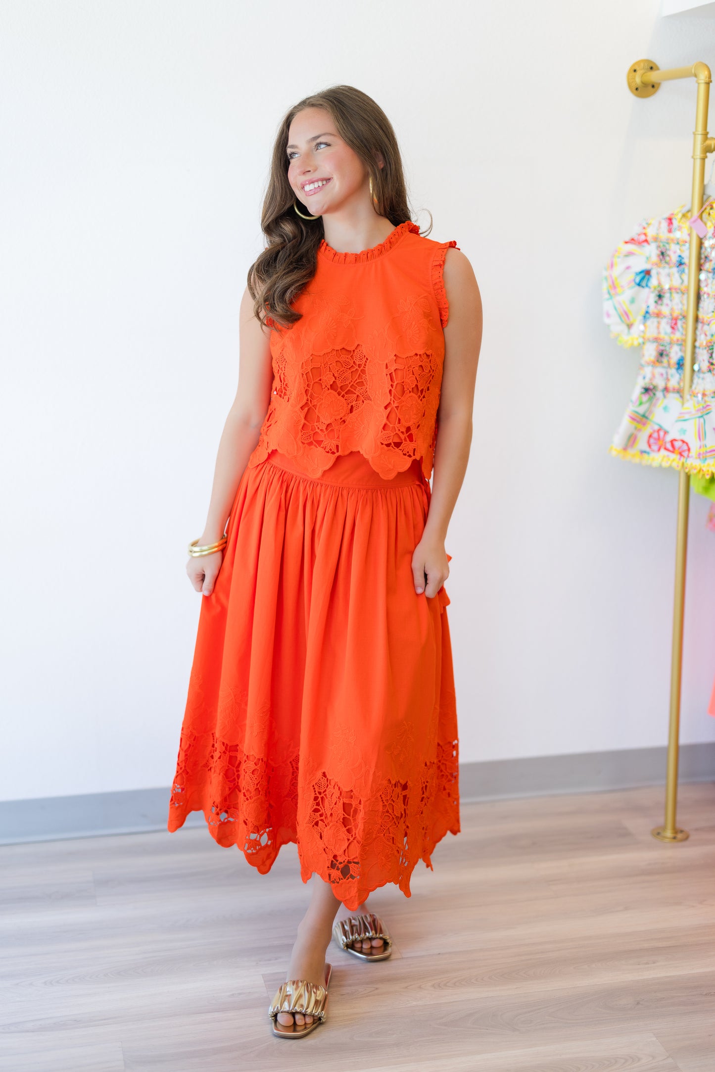Nathalie Skirt in Tangerine Tango