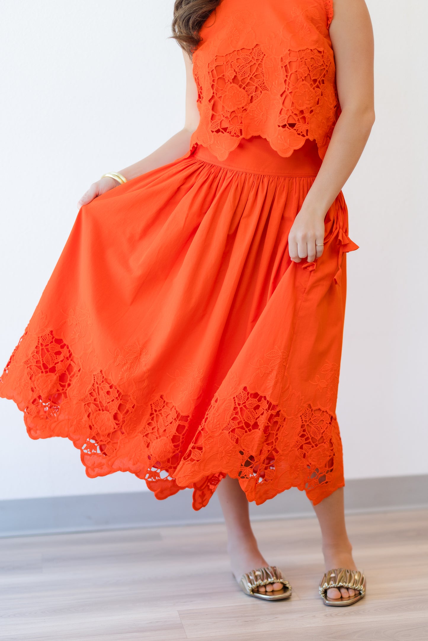 Nathalie Skirt in Tangerine Tango