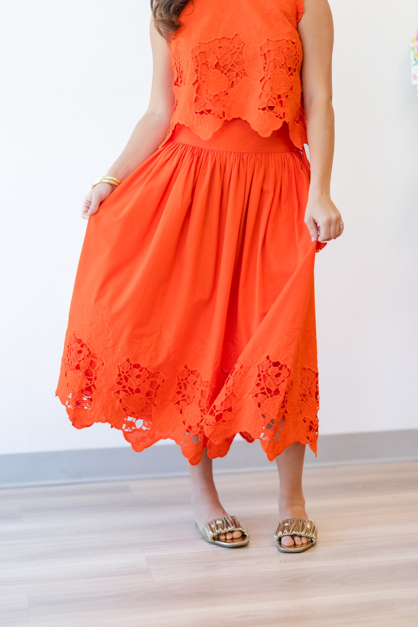Nathalie Skirt in Tangerine Tango