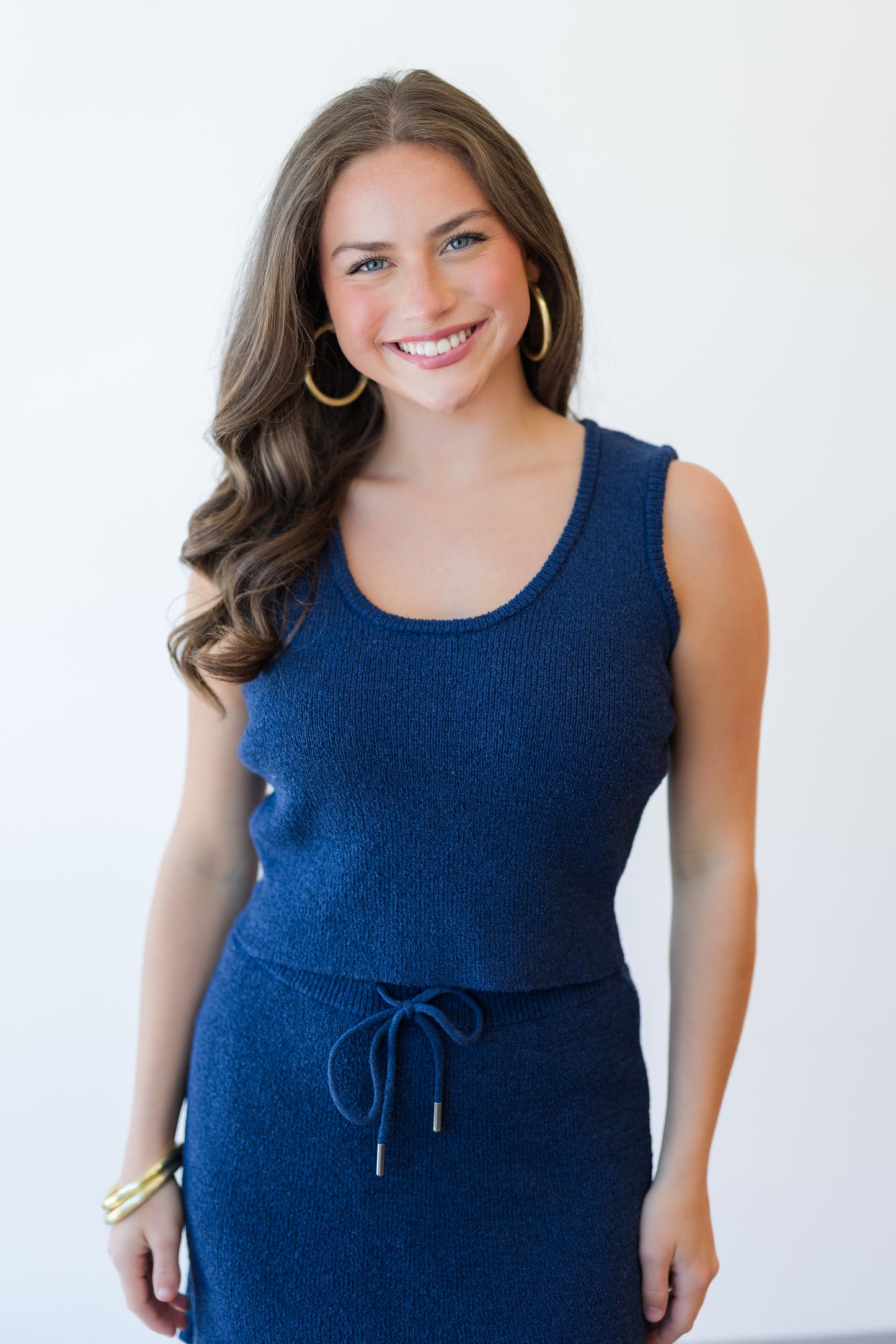 Retha Tank Top in Midnight Blue