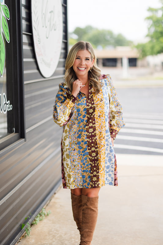Kimmy Dress in Golden Bouquet