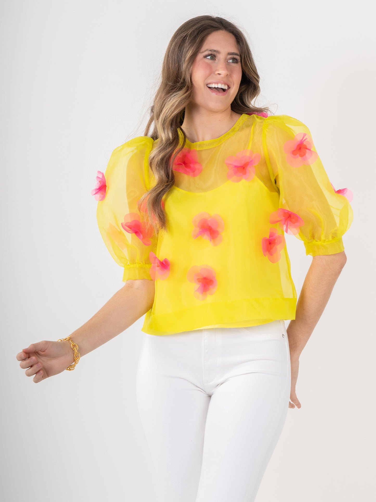 FINAL SALE Bella Top in Garden Party