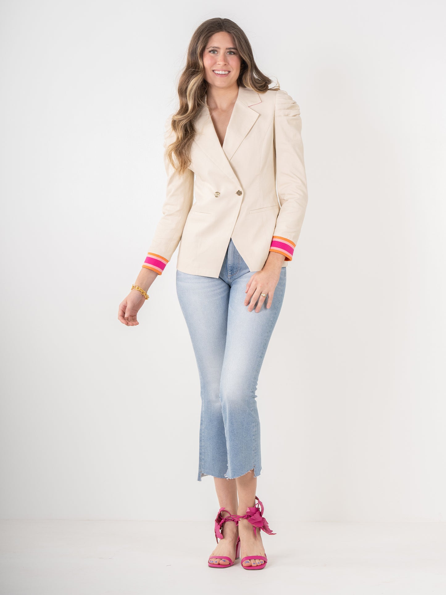 FINAL SALE Bradshaw Blazer in Sandshell