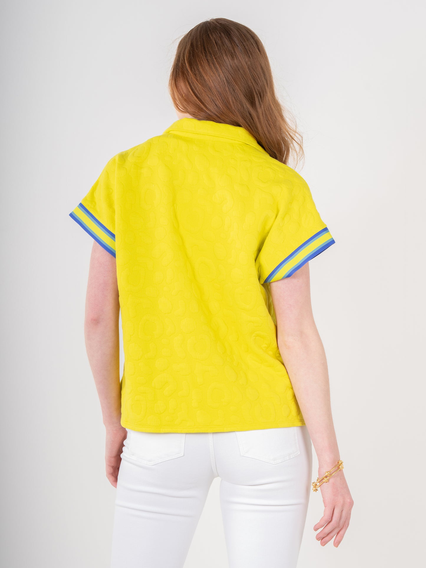FINAL SALE Poppy Pullover in Key Lime Cheetah