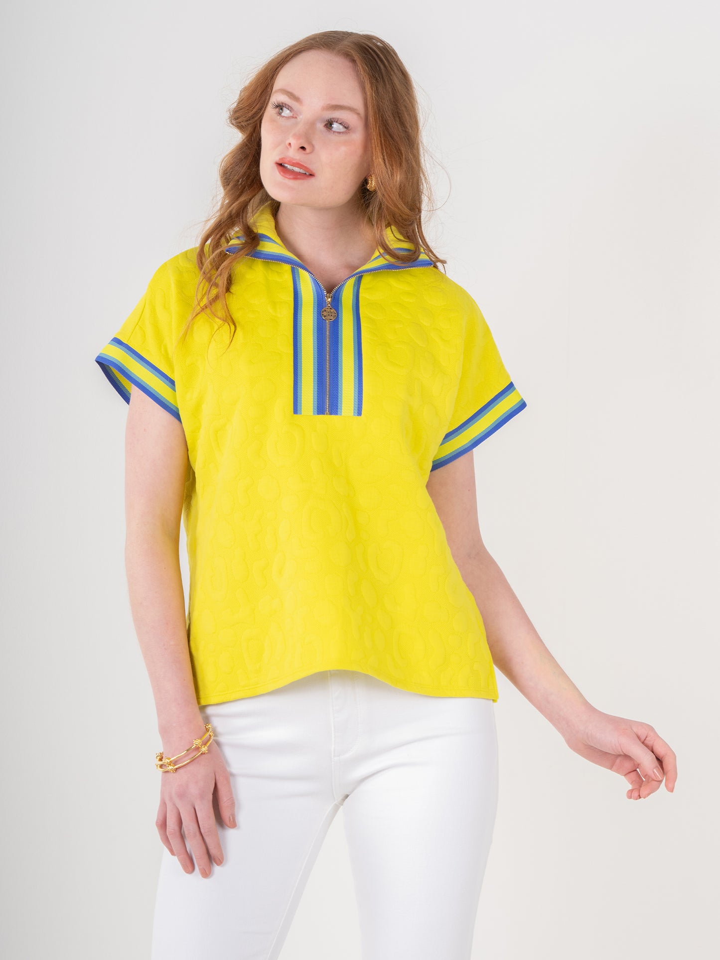 FINAL SALE Poppy Pullover in Key Lime Cheetah
