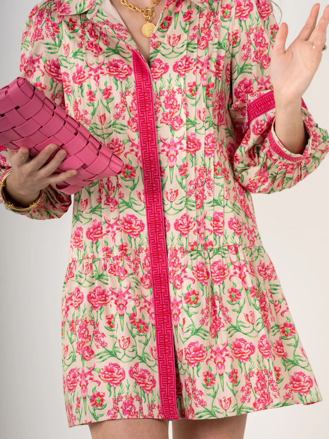 FINAL SALE Delany Dress in Garden Cheetah