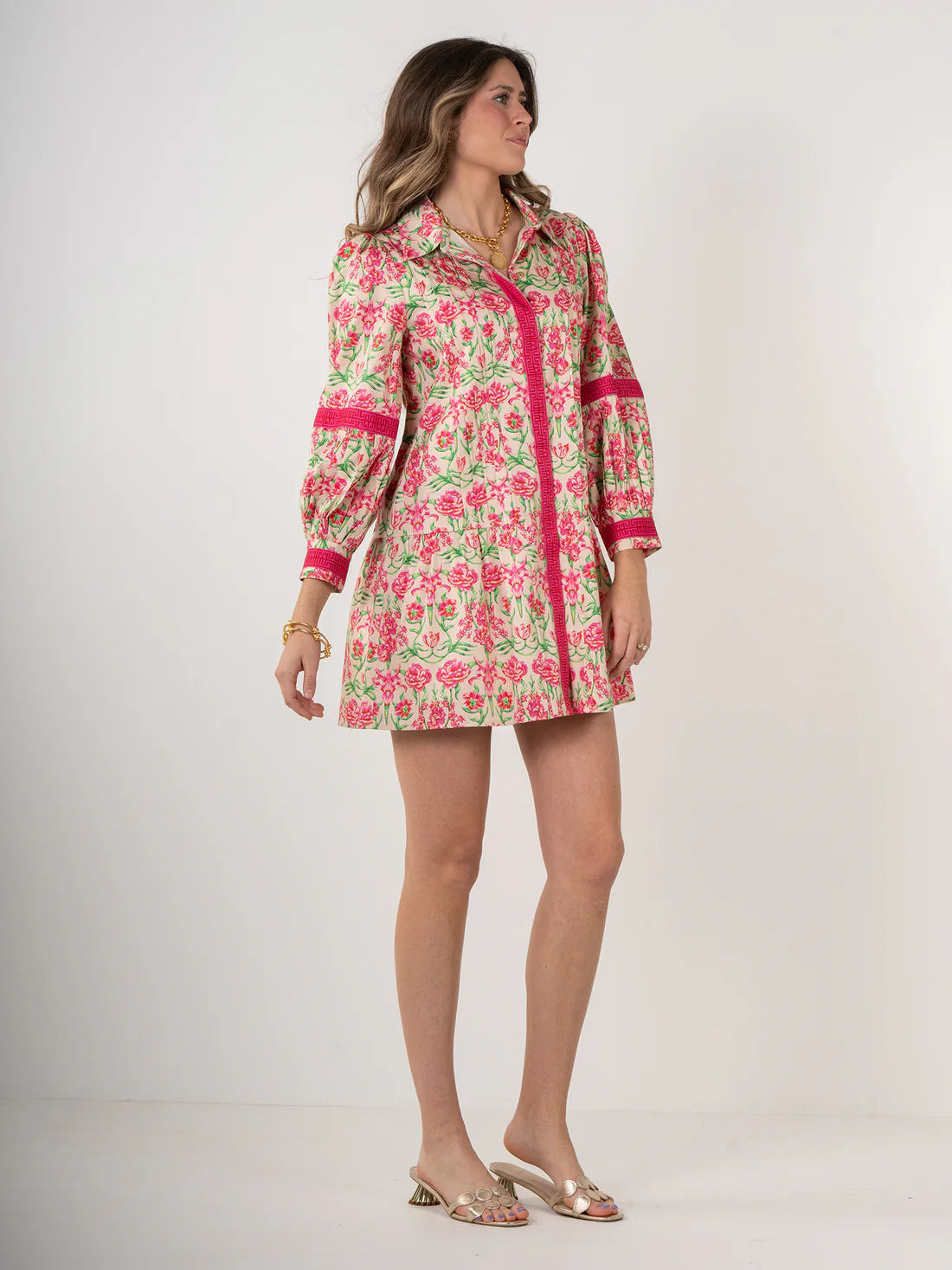 FINAL SALE Delany Dress in Garden Cheetah