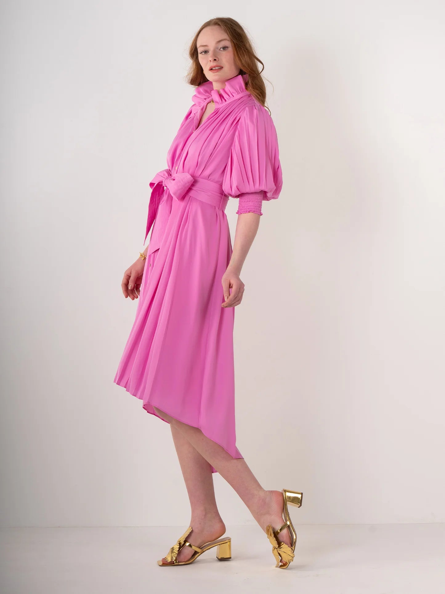 FINAL SALE Rowan Dress in Fuchsia Pink