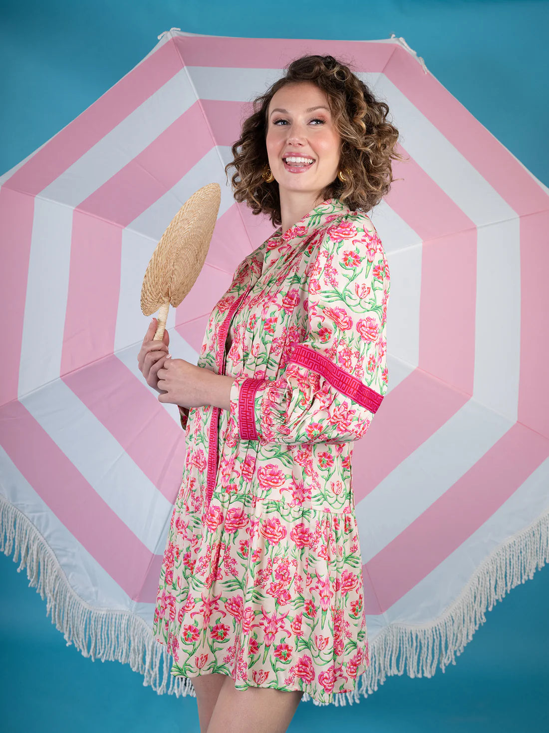 FINAL SALE Delany Dress in Garden Cheetah