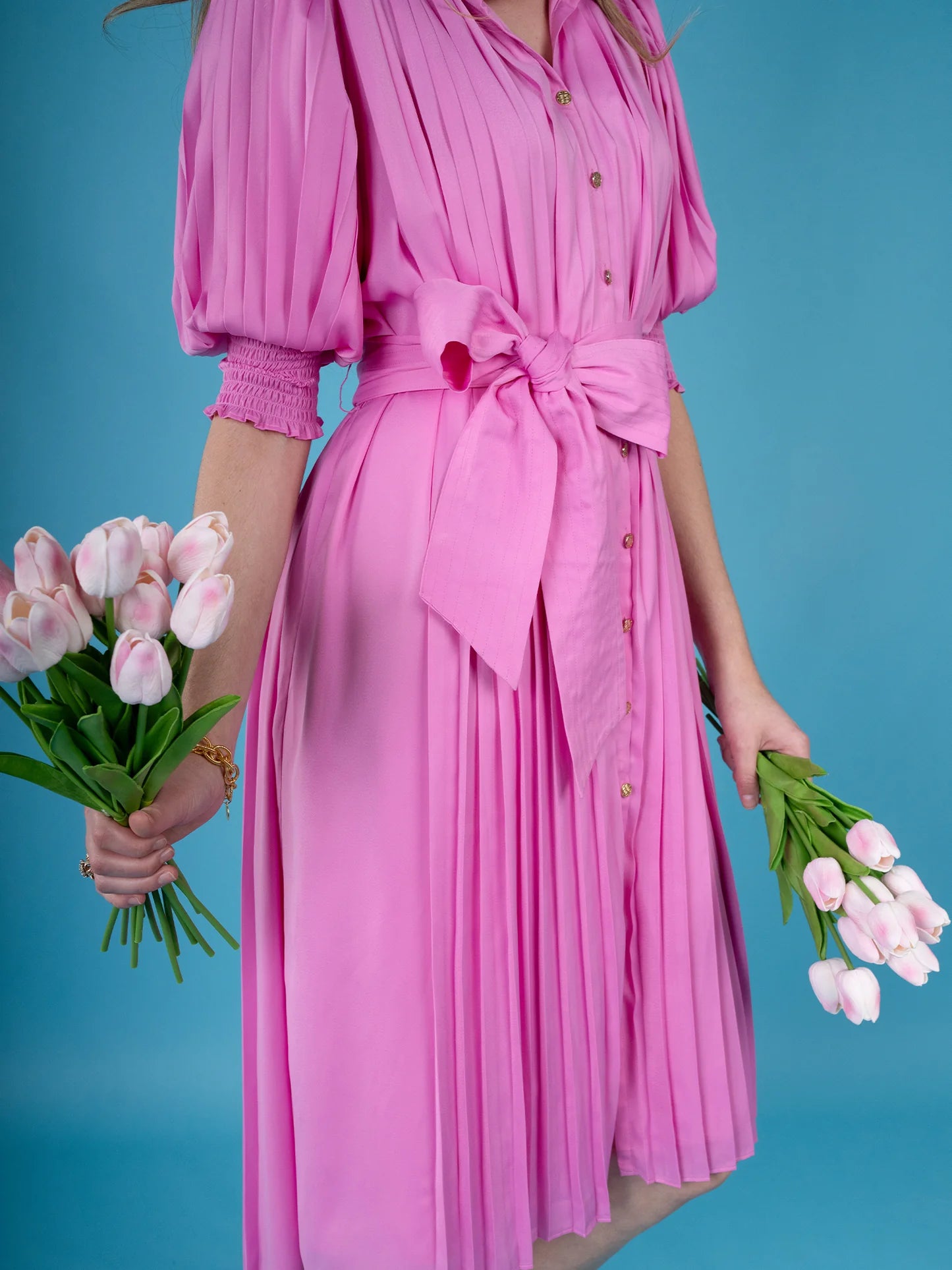 FINAL SALE Rowan Dress in Fuchsia Pink