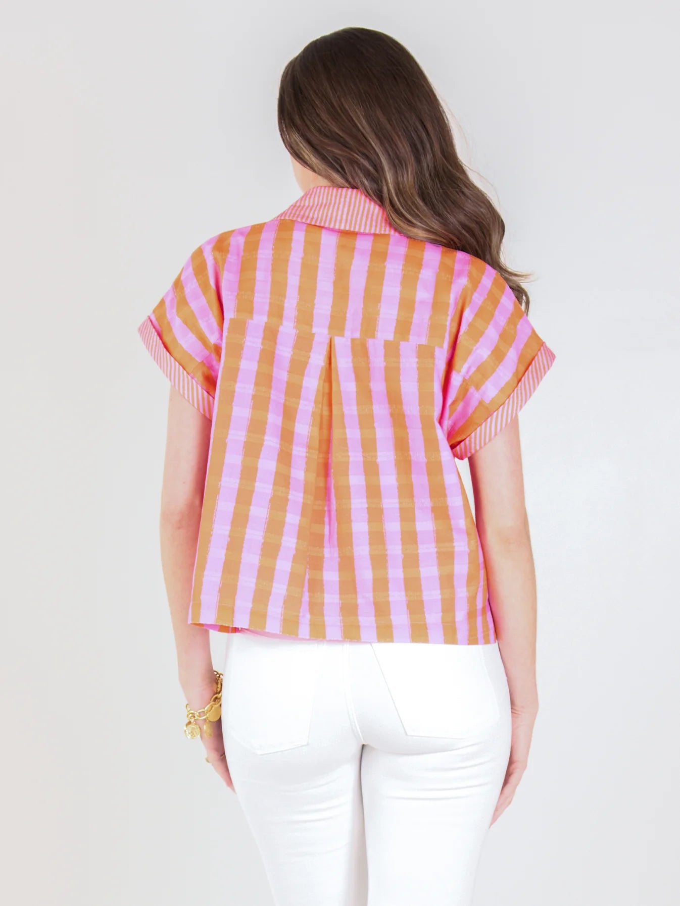 Luna Top in Coral Pink Stripe