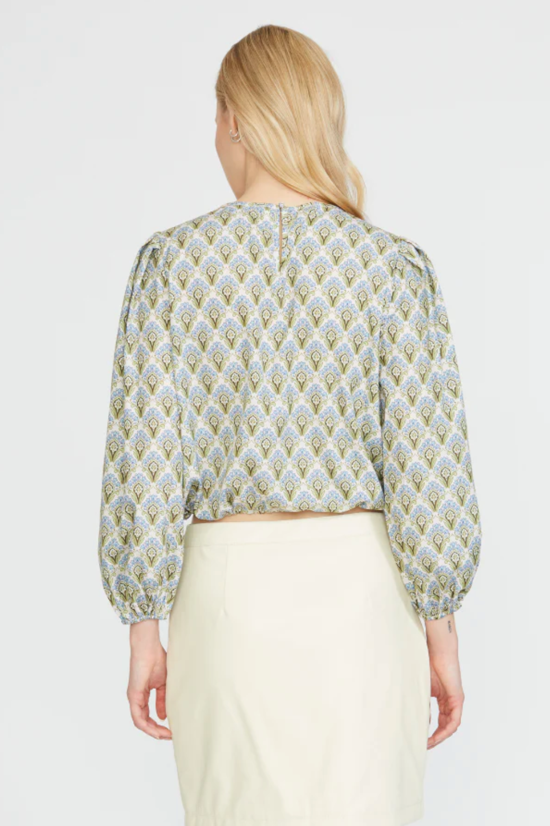FINAL SALE Jewel Neck Blouse