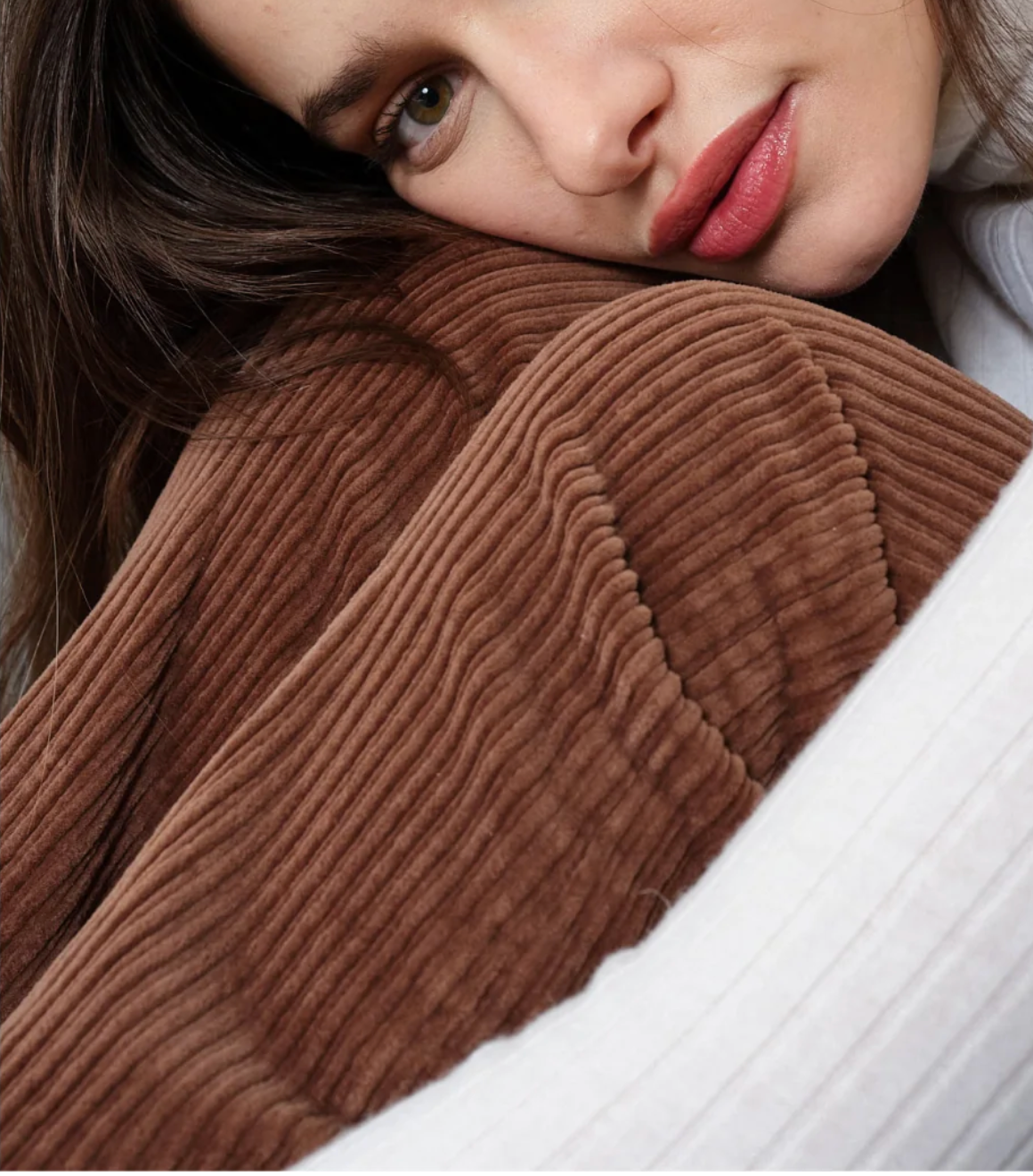 FINAL SALE Shy Girl High Rise Crop Flare in Teddy