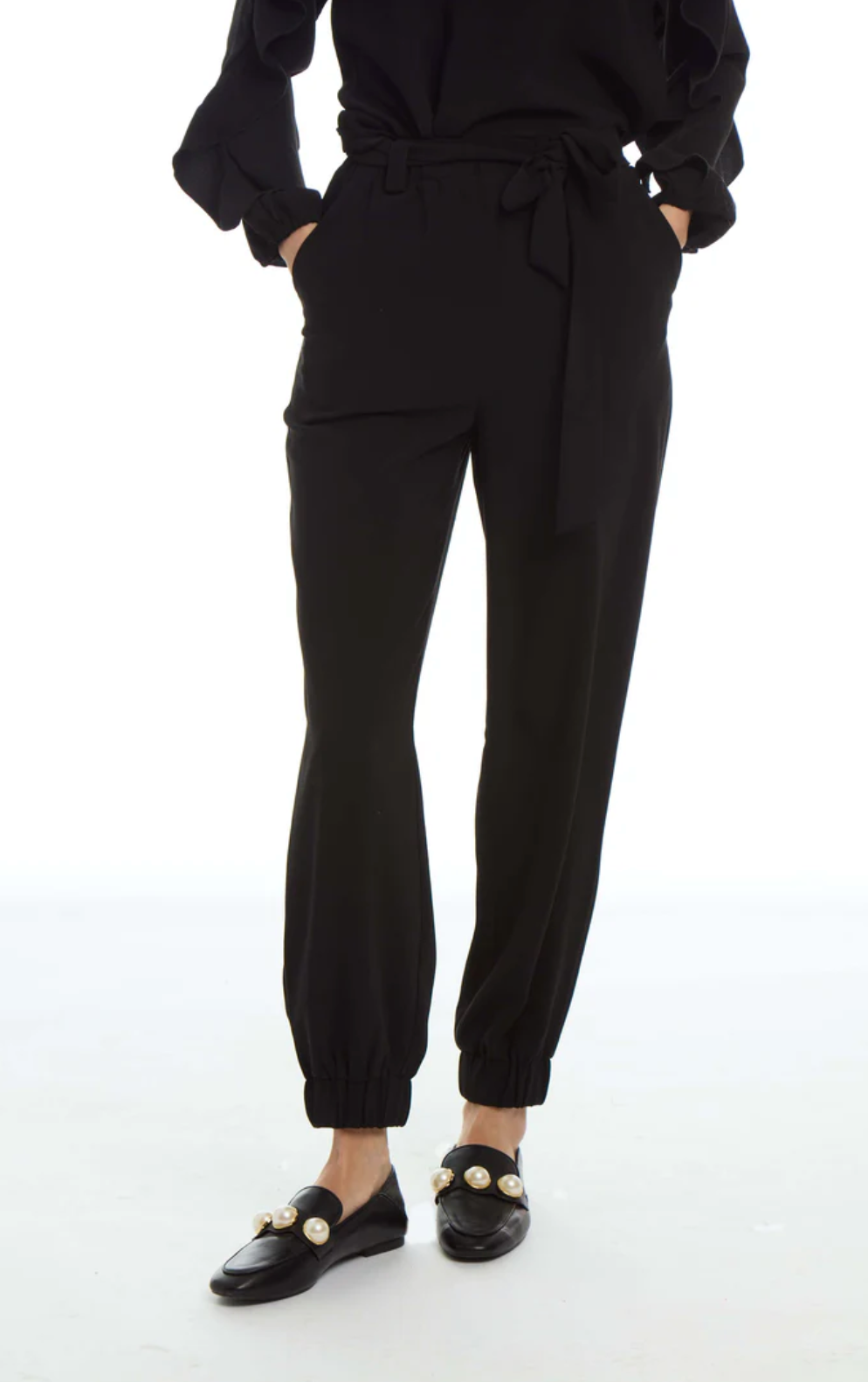 FINAL SALE Mary Track Pants in Noir