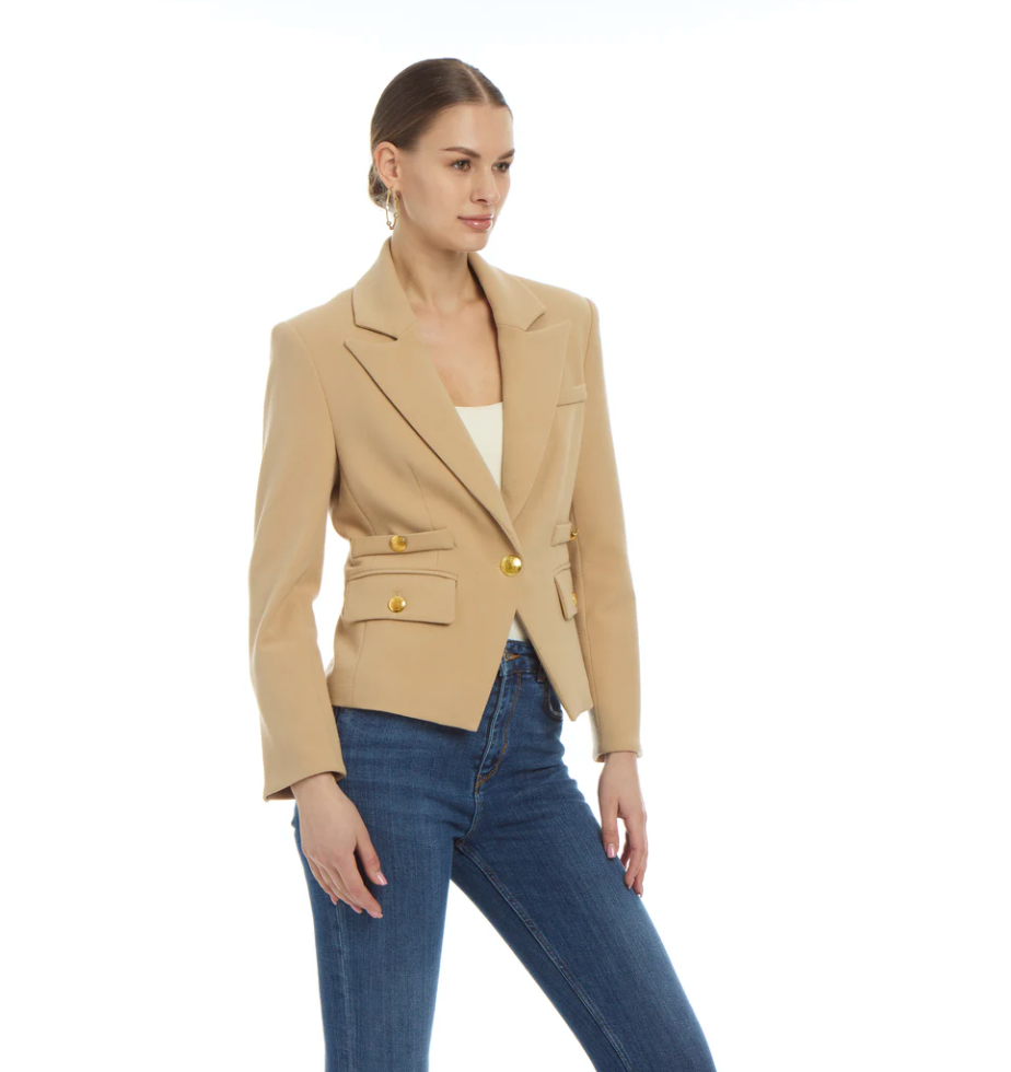 FINAL SALE Bridgette Blazer in Camel
