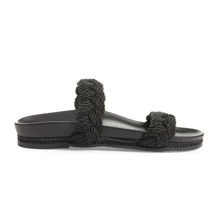 FINAL SALE Michelle Braided Sandal in Black