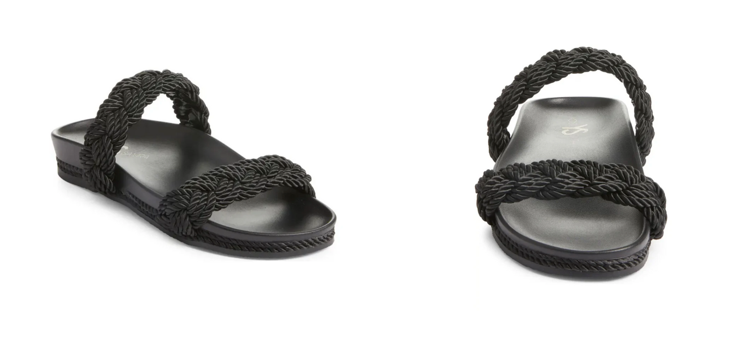 FINAL SALE Michelle Braided Sandal in Black