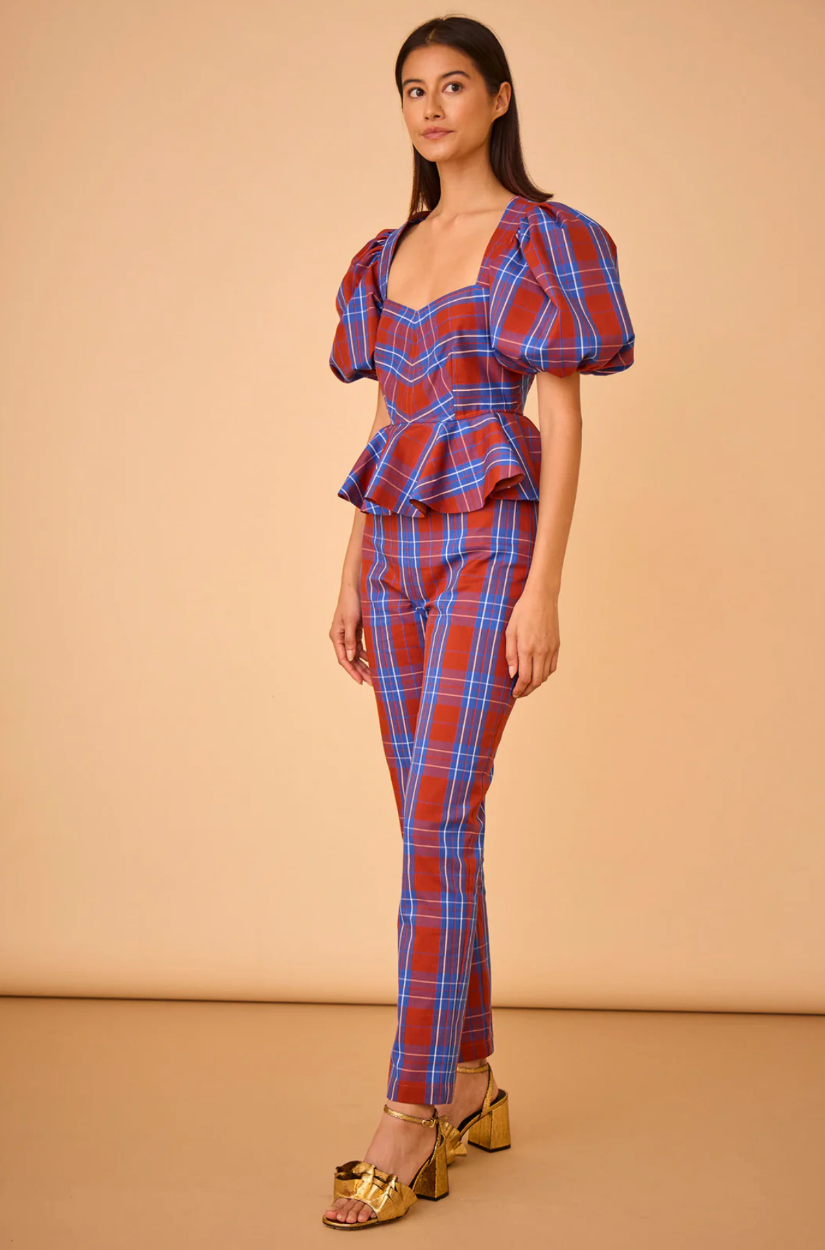 FINAL SALE Carson Pant in Stretch Plaid