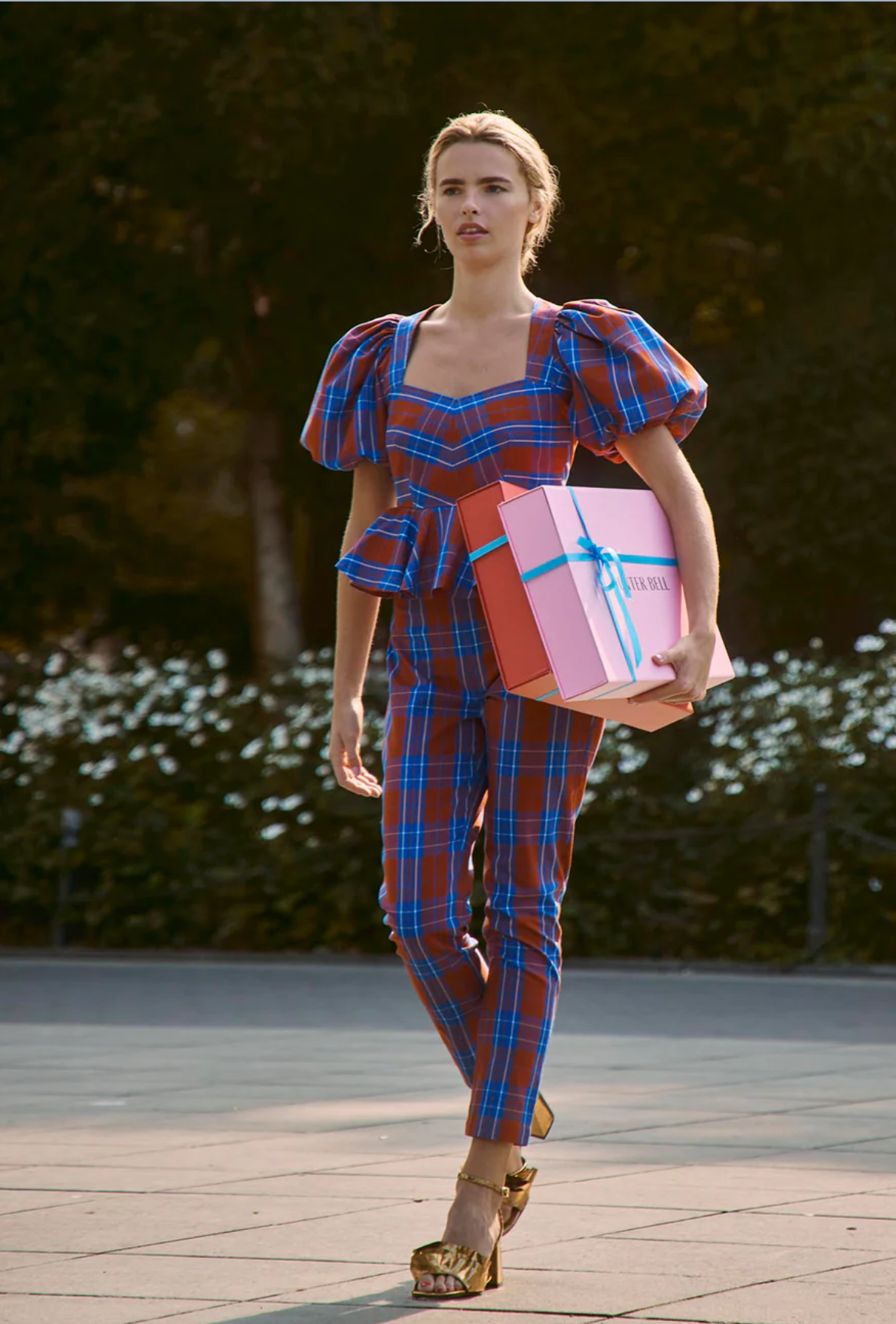 FINAL SALE Carson Pant in Stretch Plaid