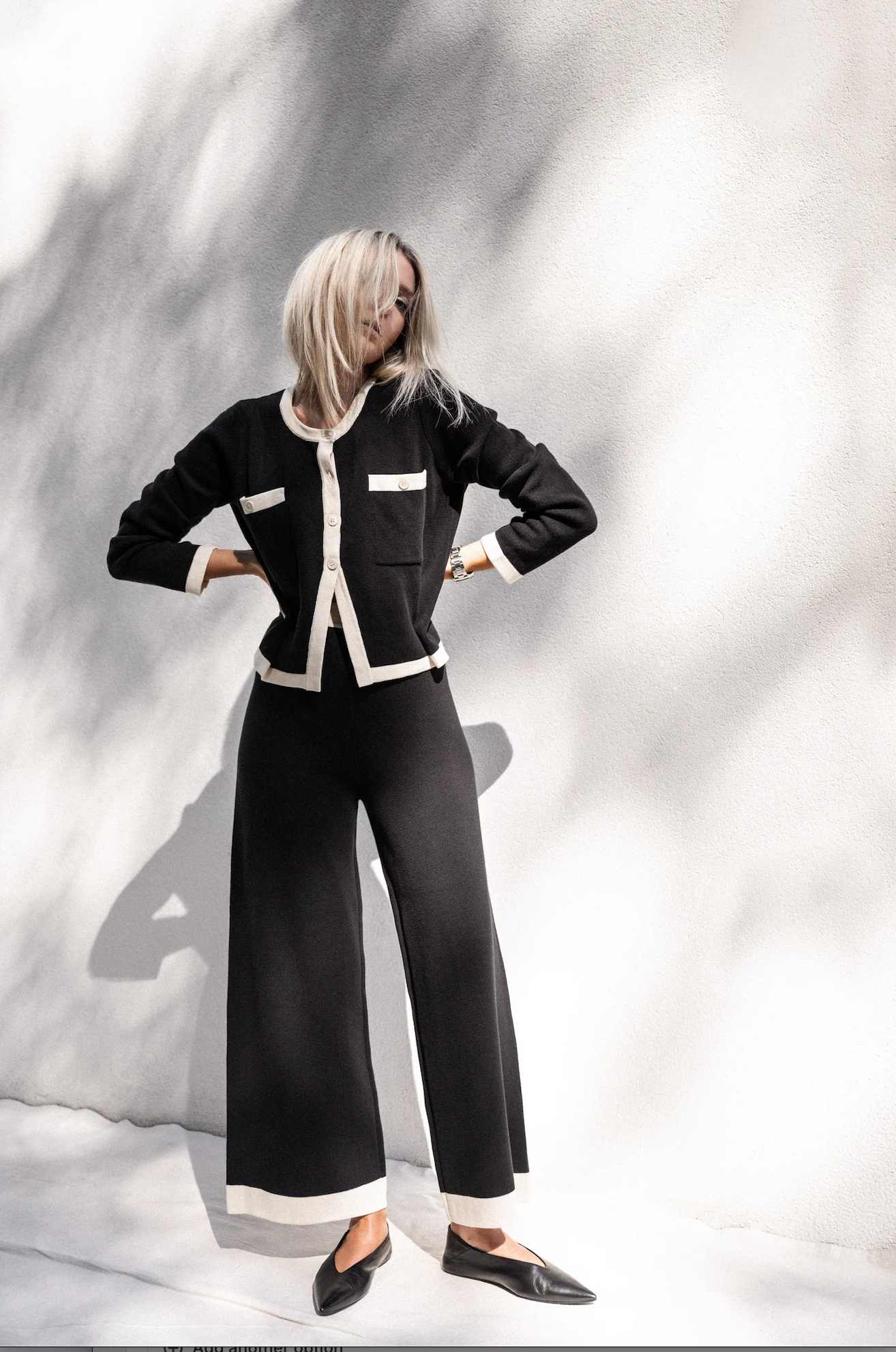 FINAL SALE Cosette Pants in Black/Cream
