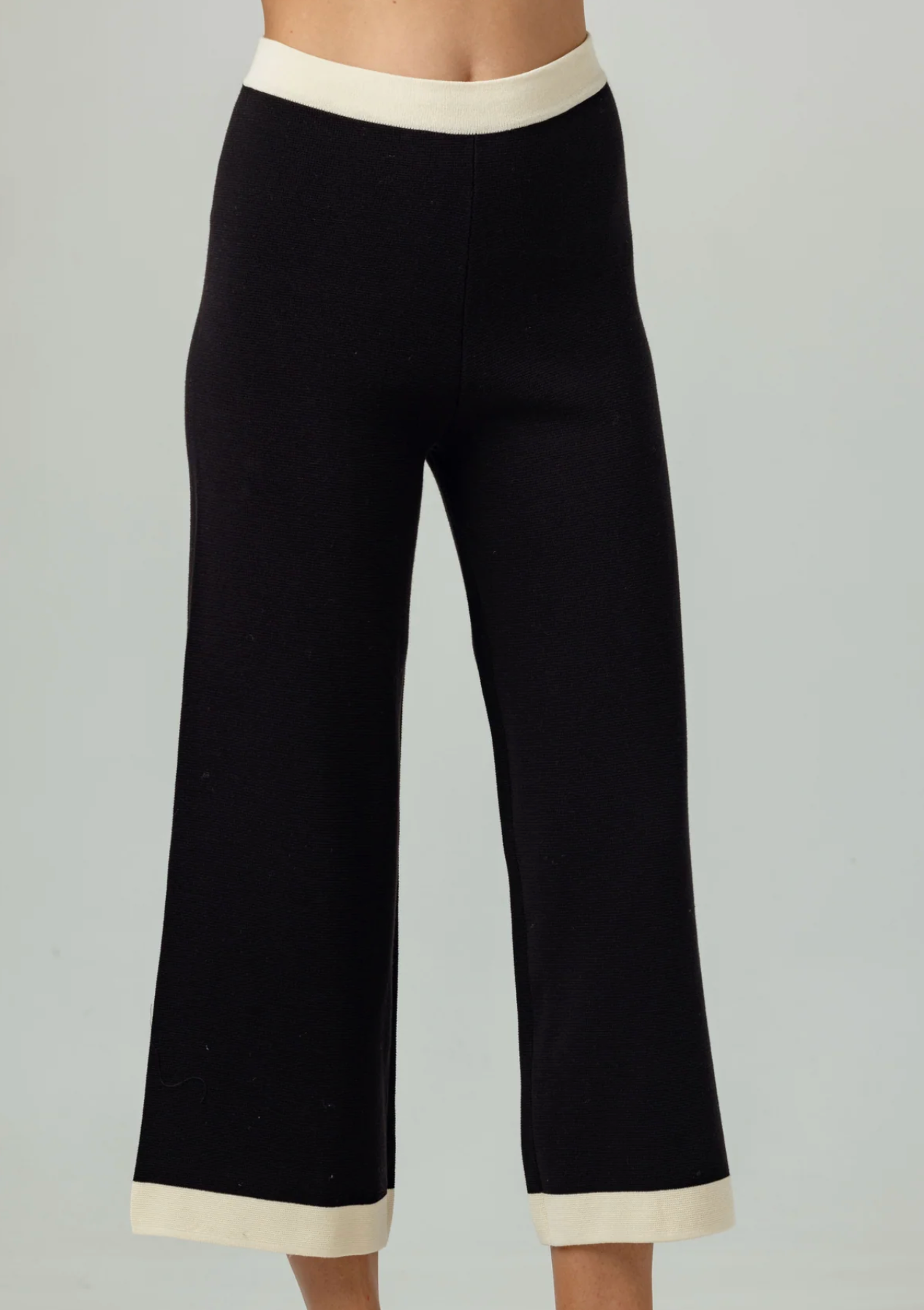 FINAL SALE Cosette Pants in Black/Cream