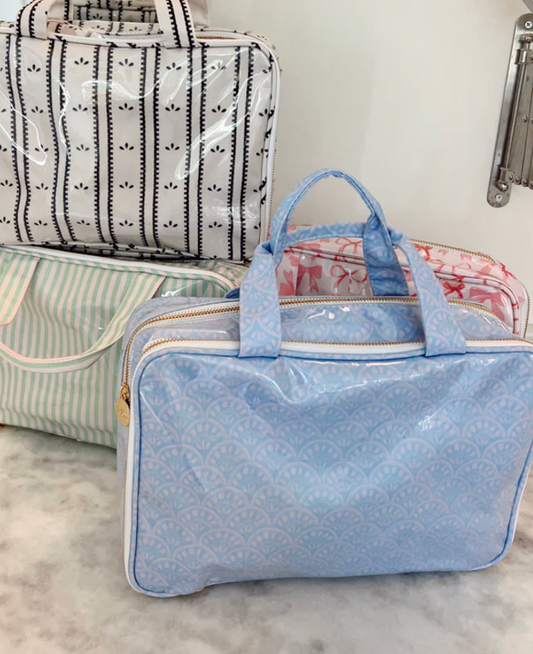 FINAL SALE Clear Coat Toiletry Case in Periwinkle