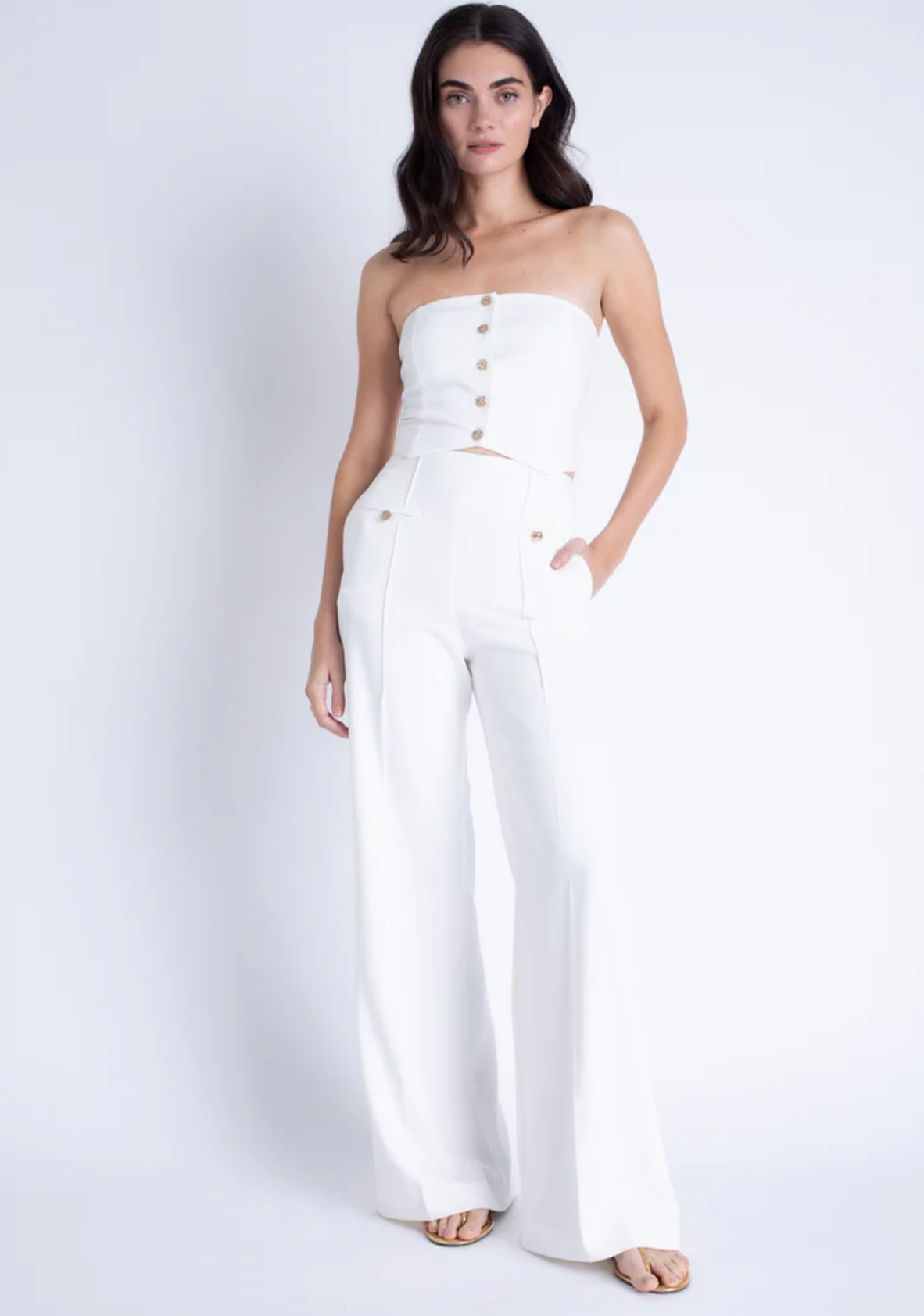 FINAL SALE Remi Trousers in White