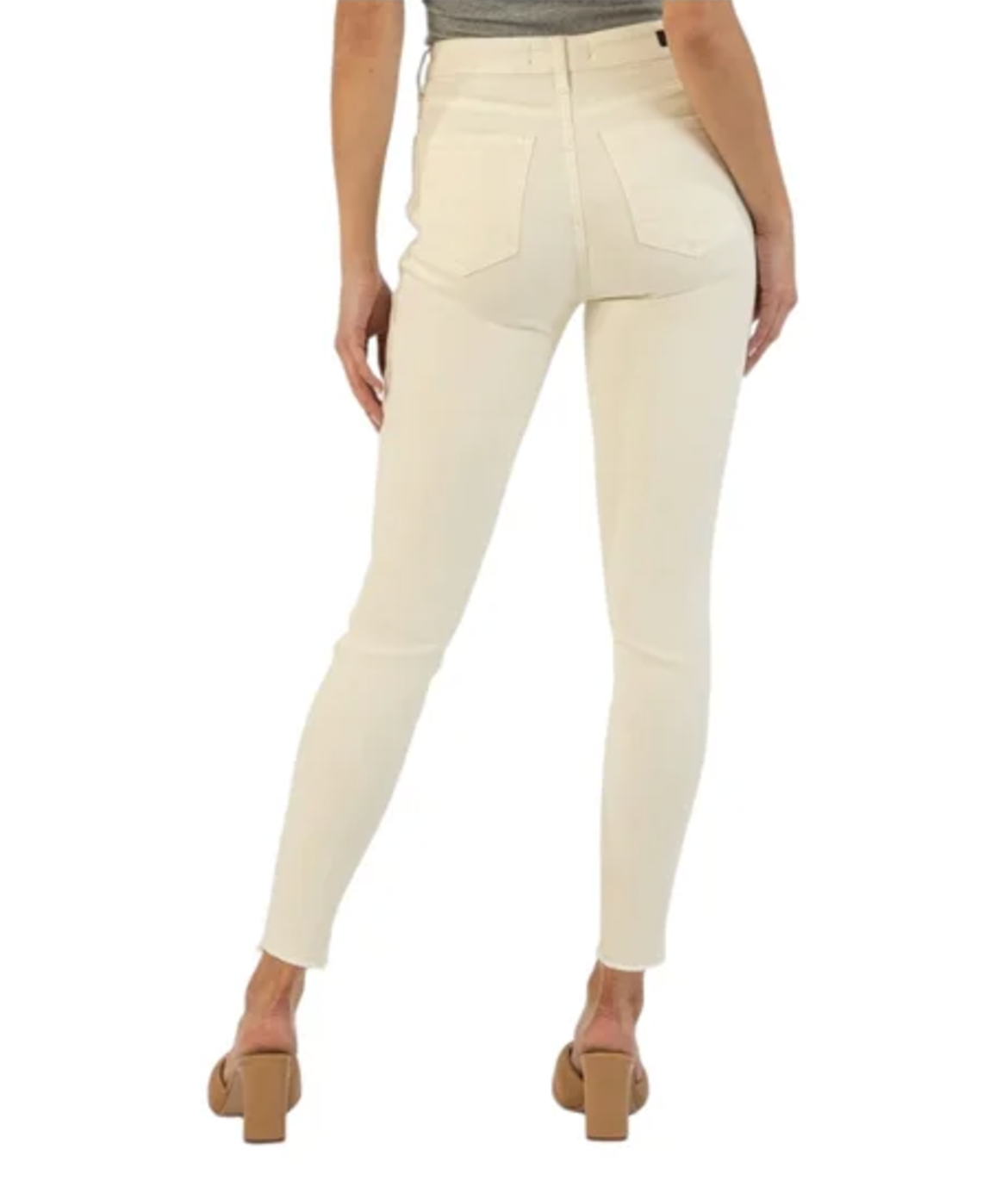 Connie High Rise Ankle in Cream