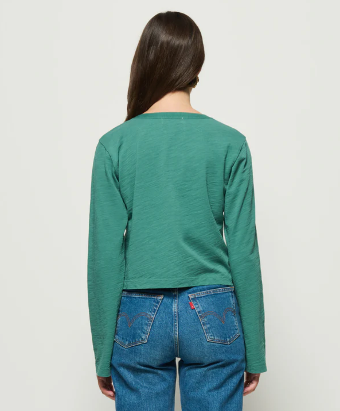 FINAL SALE Marlowe Long Sleeve Shirt in Spruce