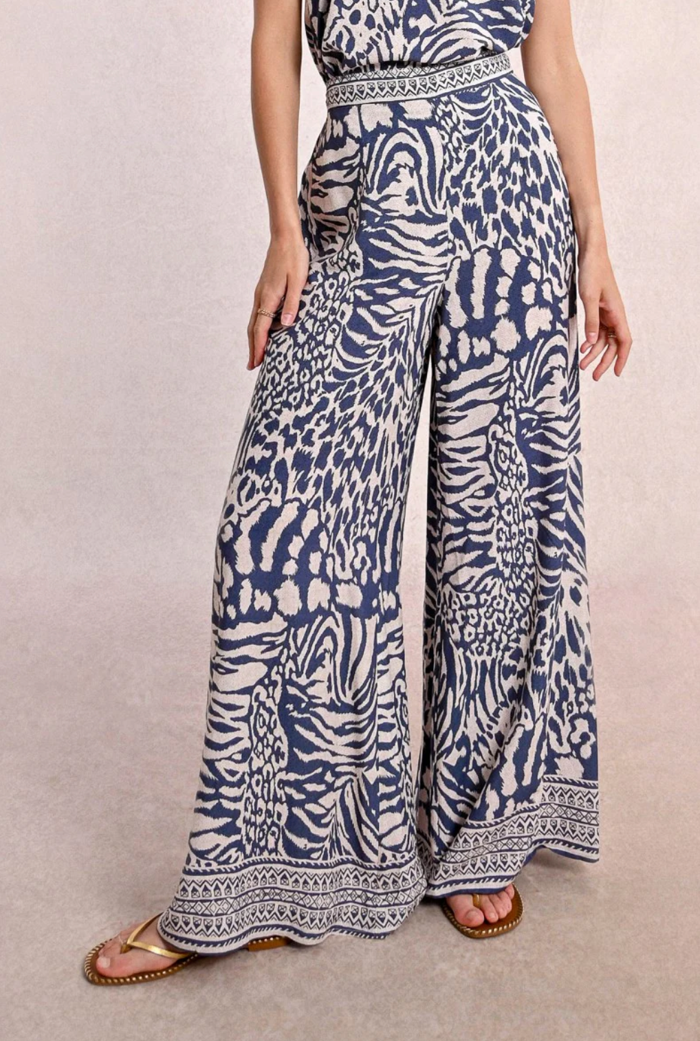 FINAL SALE Maggy Wide Pants in Zebra