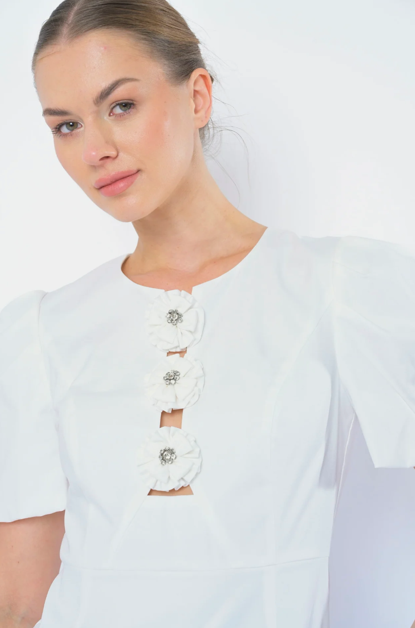 Leone Dress in Snow Cone